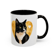 Cat Heart Home Mug — Tuxedo Cat Portrait Coffee Cup (11oz, 15oz)