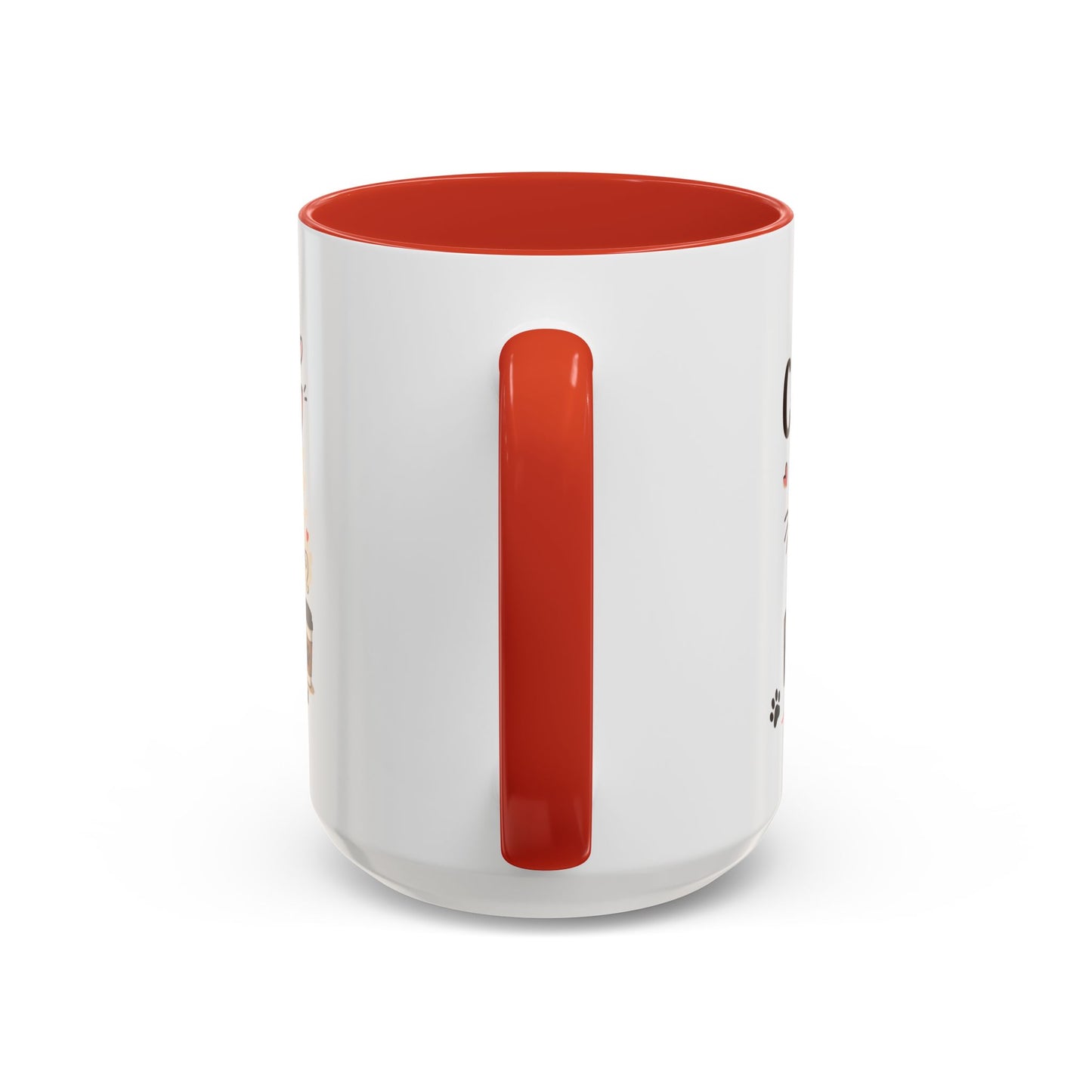 Cat Coffee Mug — "Cat & Coffee" Cute Kitty Design, 11/15oz Accent Ceramic Mug