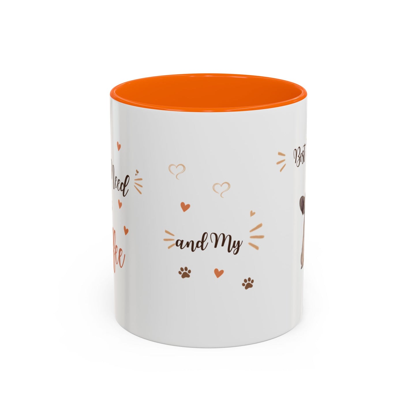 French Bulldog Coffee Mug – "Best Friend and My Love" Accent Ceramic Mug (11/15oz)