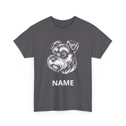 Personalized Schnauzer T‑Shirt — Custom Dog Name Tee