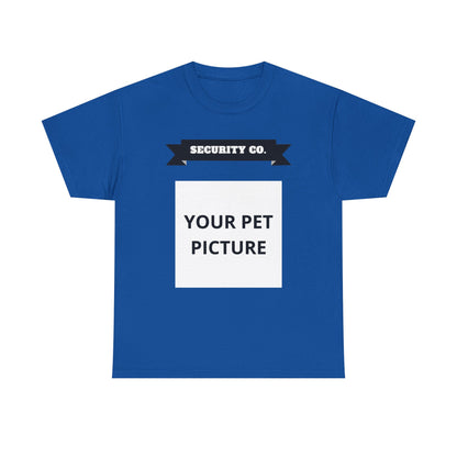 Security Co. Custom Pet Picture Tee — Personalized Pet Photo T-Shirt