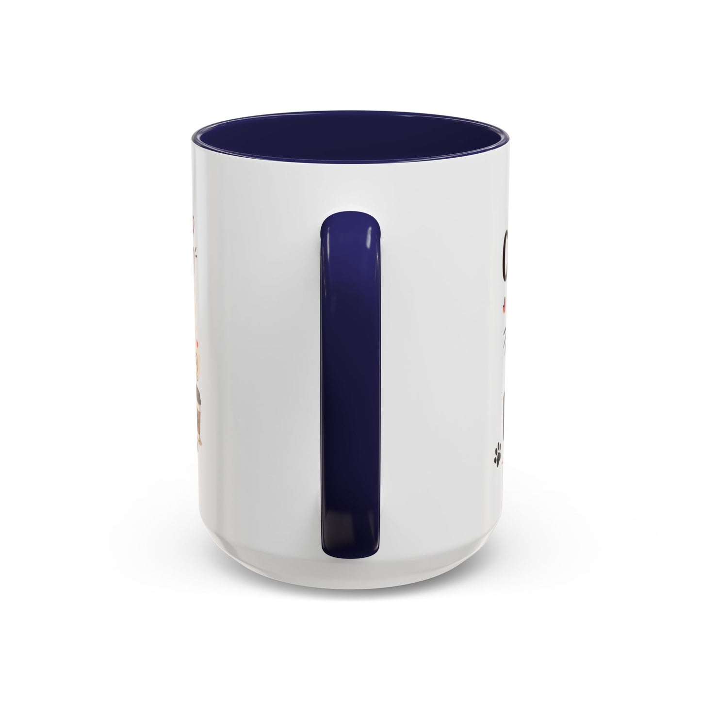 Cat Coffee Mug — "Cat & Coffee" Cute Kitty Design, 11/15oz Accent Ceramic Mug