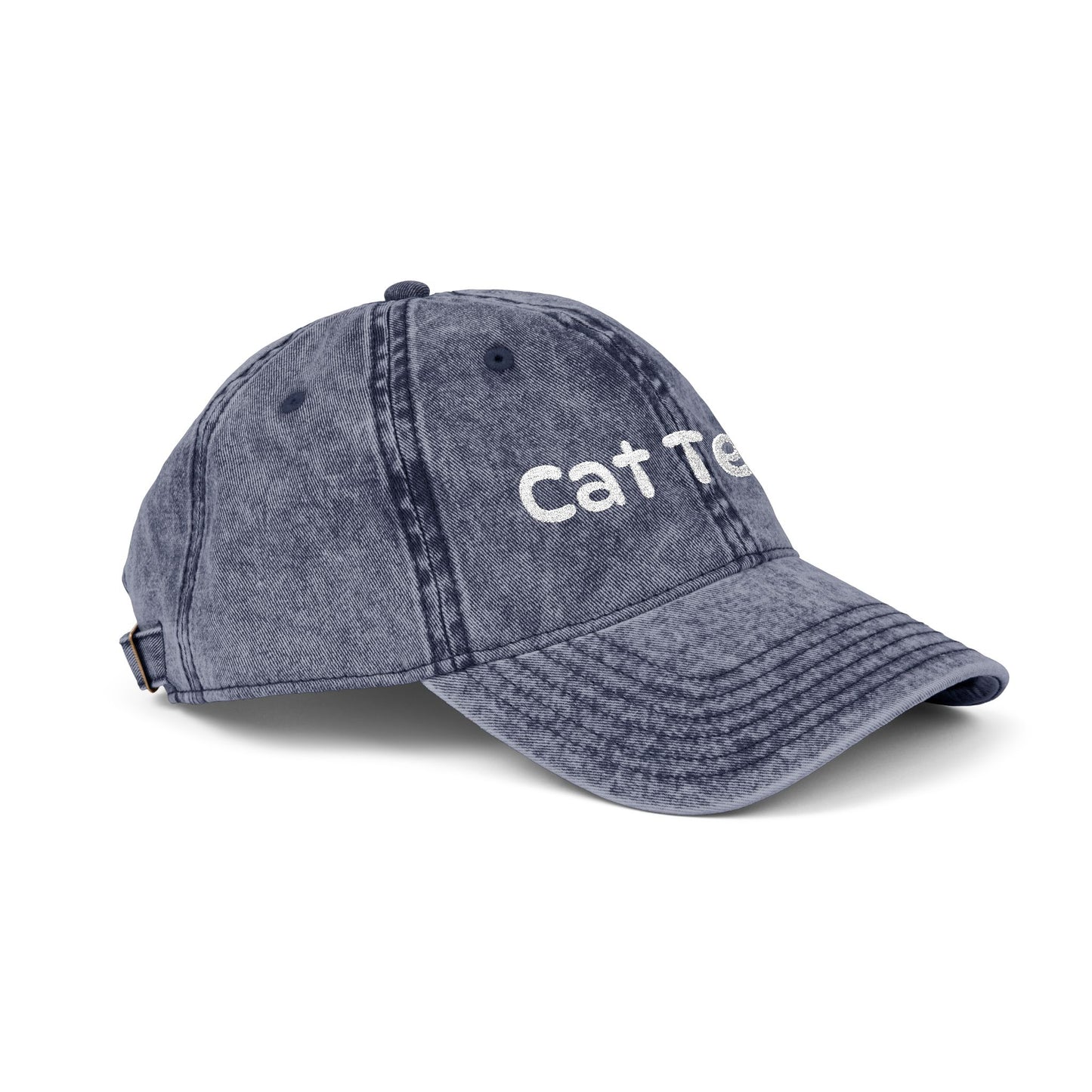 Cat Team Vintage Embroidered Cap