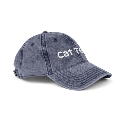 Cat Team Vintage Embroidered Cap