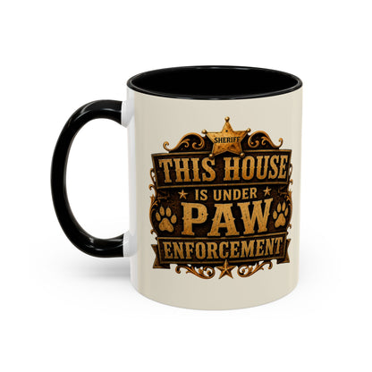 Sheriff Dog Coffee Mug — Vintage Badge Accent Mug for Dog Lovers