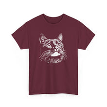 Black Cat Sketch T-Shirt — Minimalist Hand-Drawn Feline Tee