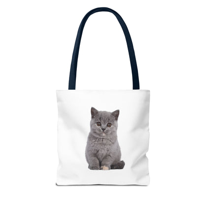 Personalized Cat Paw Tote Bag — Custom Name Cute Kitten Print