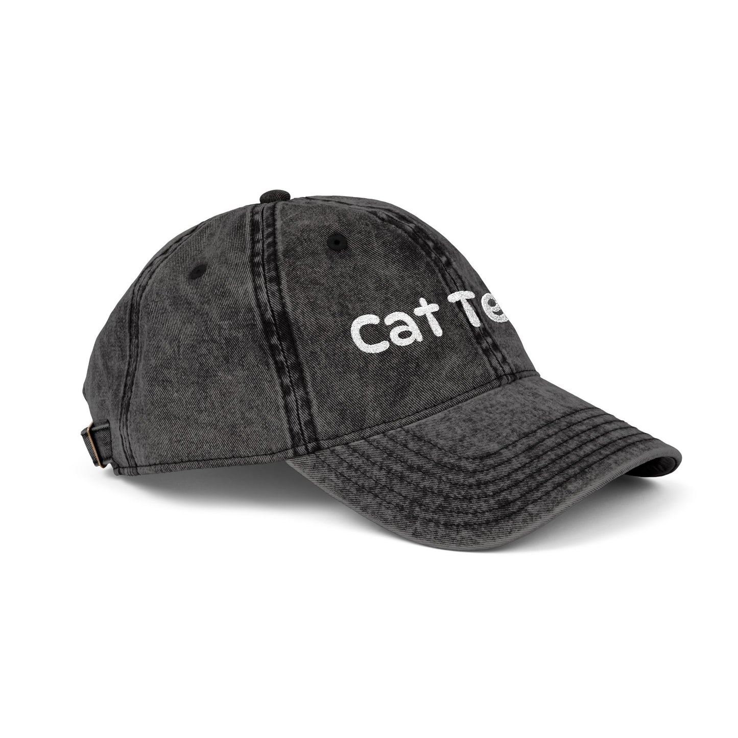 Cat Team Vintage Embroidered Cap