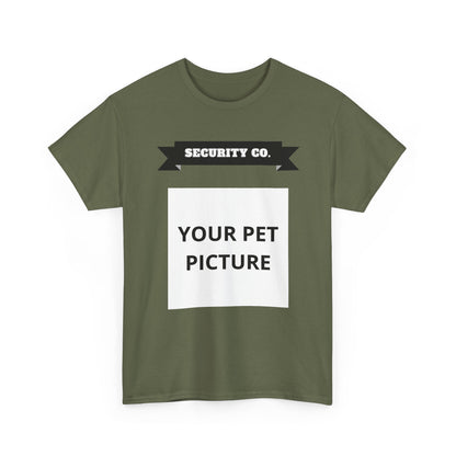 Security Co. Custom Pet Picture Tee — Personalized Pet Photo T-Shirt