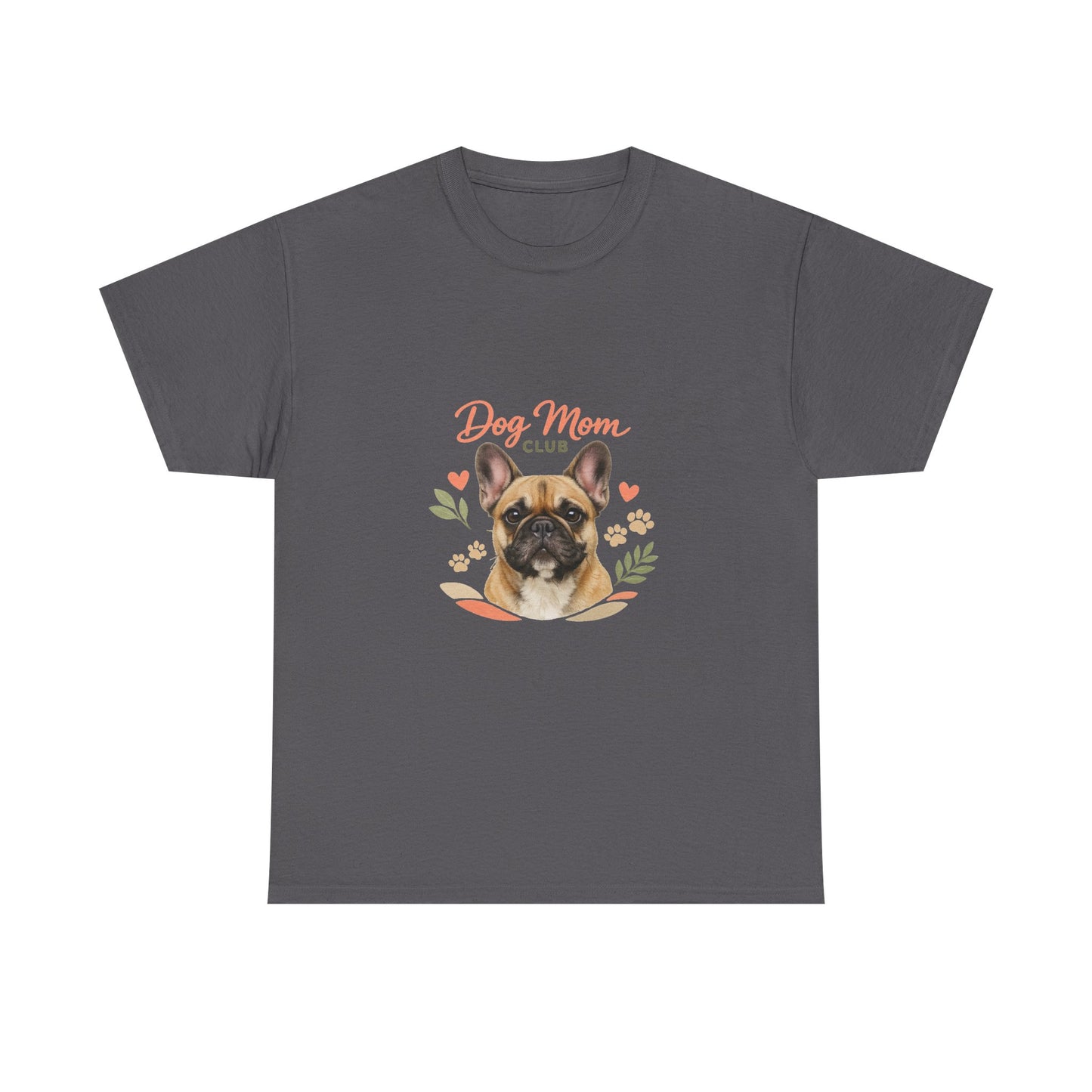 Dog Mom Club T-Shirt — Cute French Bulldog Floral Tee for Dog Lovers