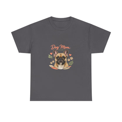 Dog Mom Club T-Shirt — Cute French Bulldog Floral Tee for Dog Lovers