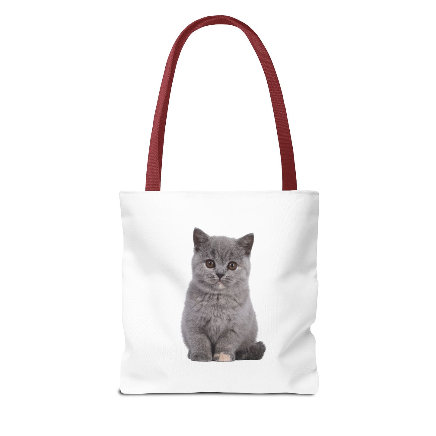 Personalized Cat Paw Tote Bag — Custom Name Cute Kitten Print