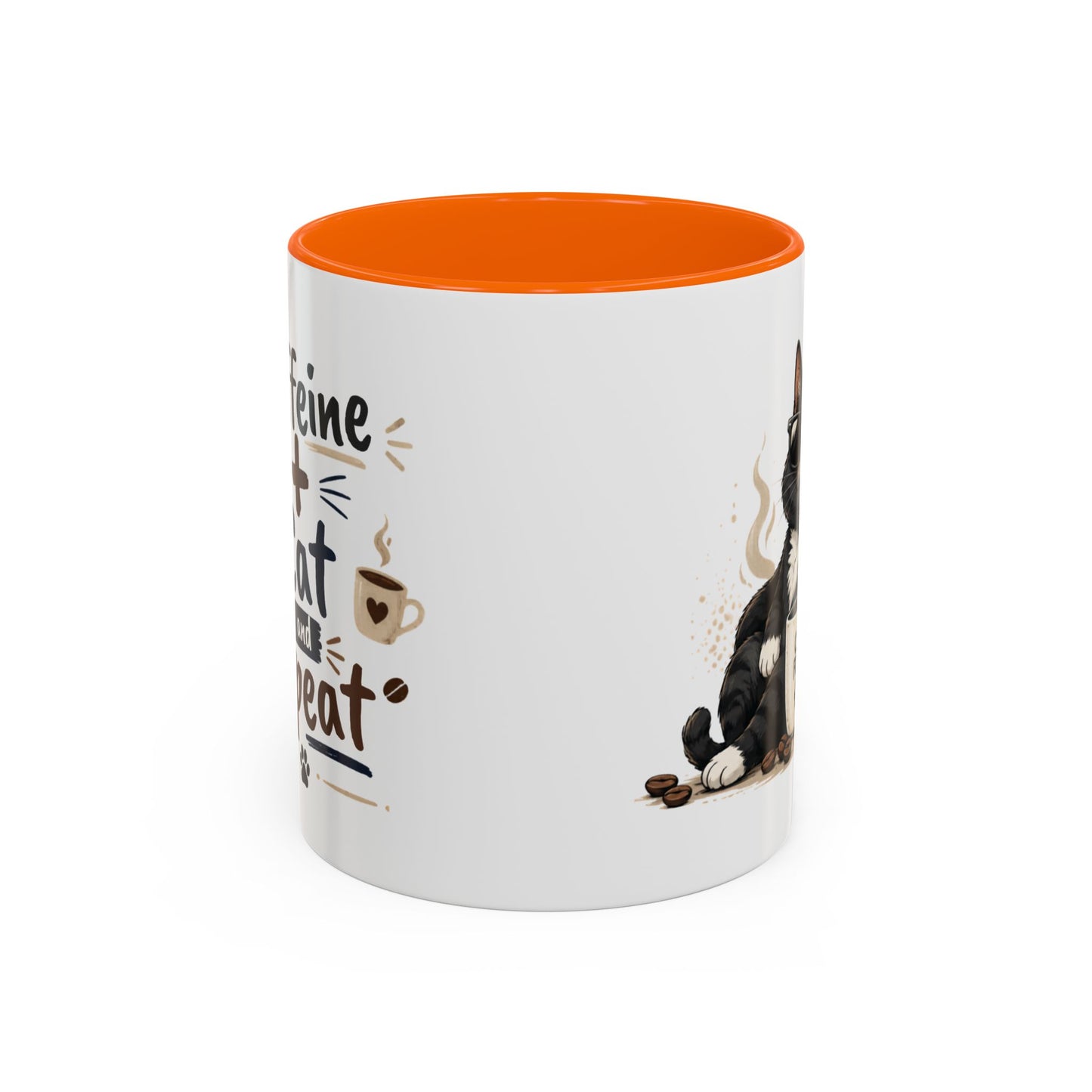 Cat Fuel Coffee Mug — Funny Black Cat Coffee Cup (11/15oz)