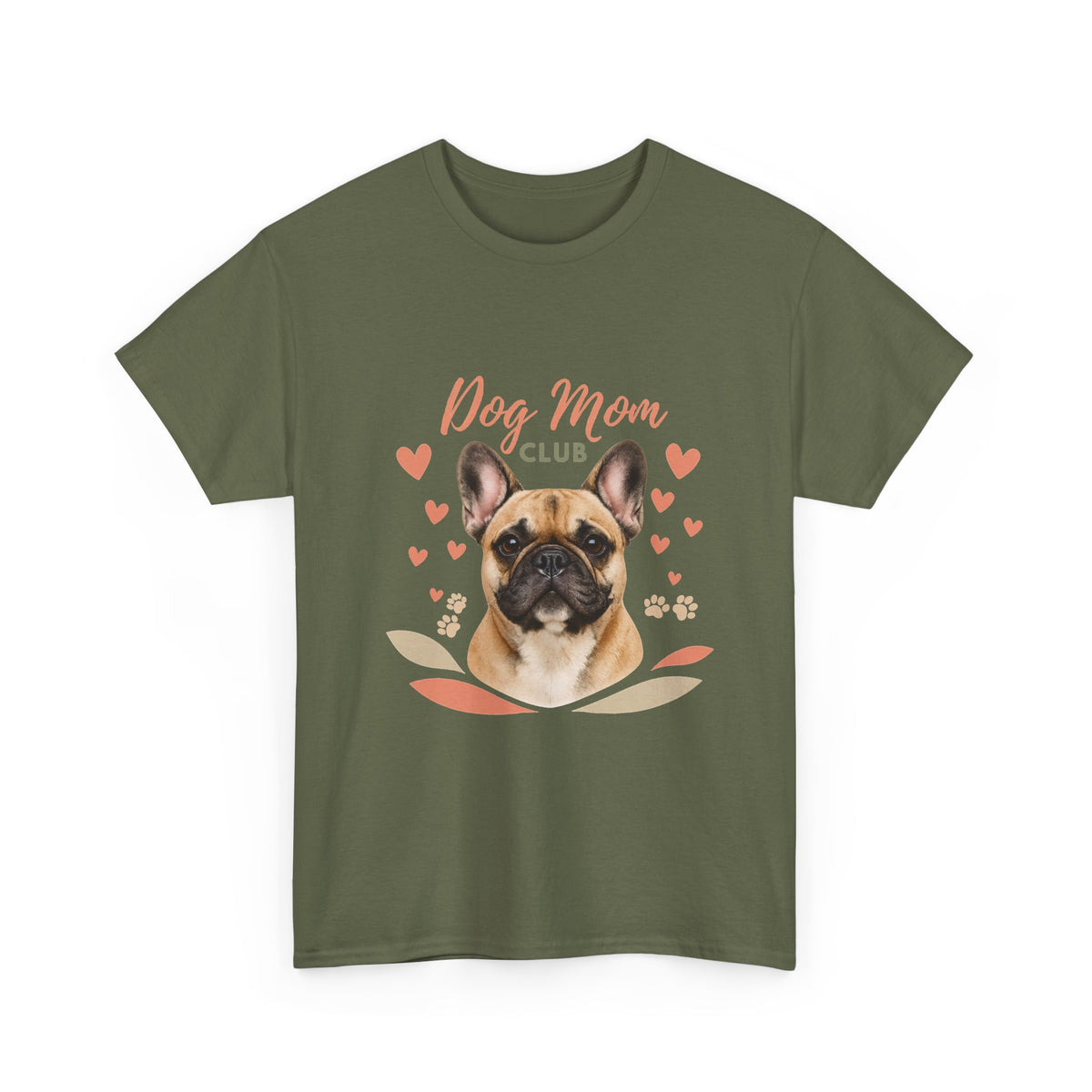 Dog Mom Club T-Shirt — French Bulldog Graphic Tee, Cute Pet Lover Gift