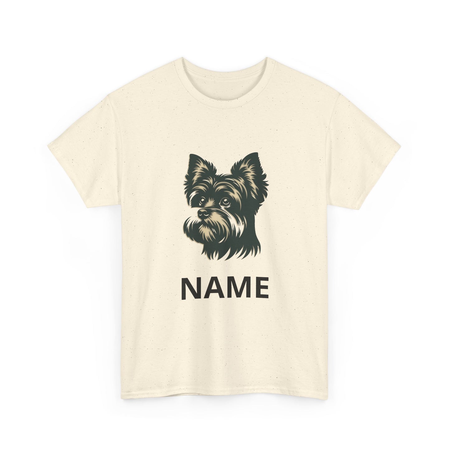 Personalized Yorkie T-Shirt — Custom Name Small Dog Portrait Tee