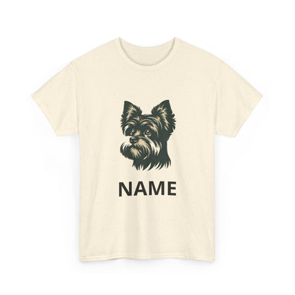 Personalized Yorkie T-Shirt — Custom Name Small Dog Portrait Tee