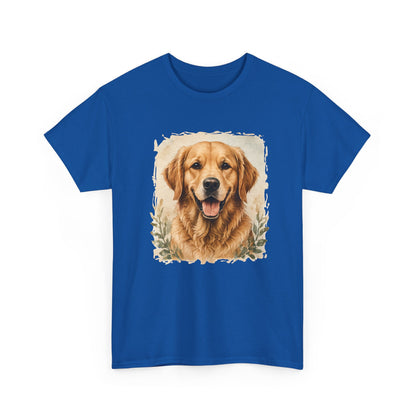 Golden Retriever Portrait Tee — Vintage Dog Lover Shirt