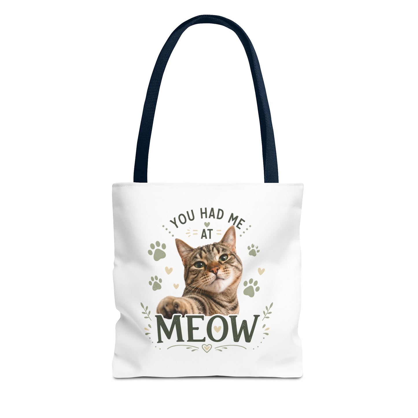 Cat Tote Bag - "You Had Me at Meow" Cute Cat Shopper Bag
