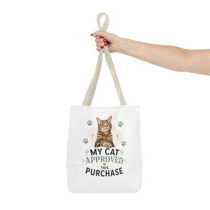Cat-Approved Tote Bag – "My Cat Approved This Purchase" Cute Cat Shopper Tote