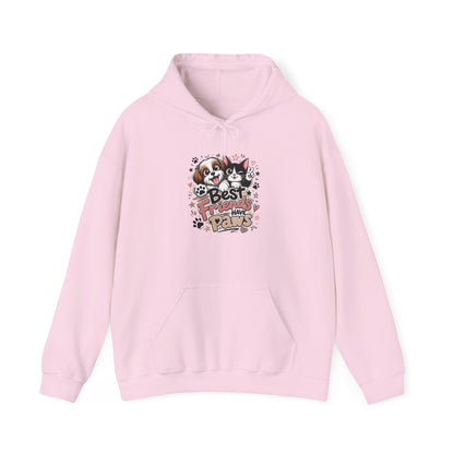 Dog Lover Hoodie - "Best Friends, Furever Pals" Cute Paw Print Design