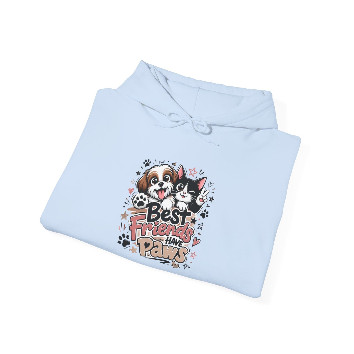Dog Lover Hoodie - "Best Friends, Furever Pals" Cute Paw Print Design