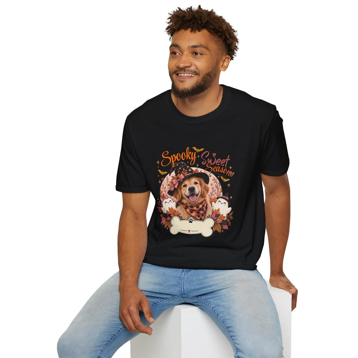 Personalized Golden Retriever Halloween T-Shirt – Custom Pet Name Tee