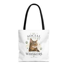 My Social Battery Has Whiskers Cat Tote Bag