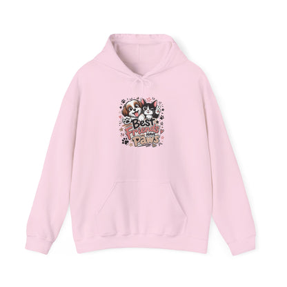 Dog Lover Hoodie - "Best Friends, Furever Pals" Cute Paw Print Design