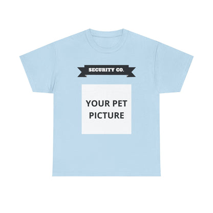 Security Co. Custom Pet Picture Tee — Personalized Pet Photo T-Shirt