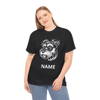 Personalized Schnauzer T‑Shirt — Custom Dog Name Tee