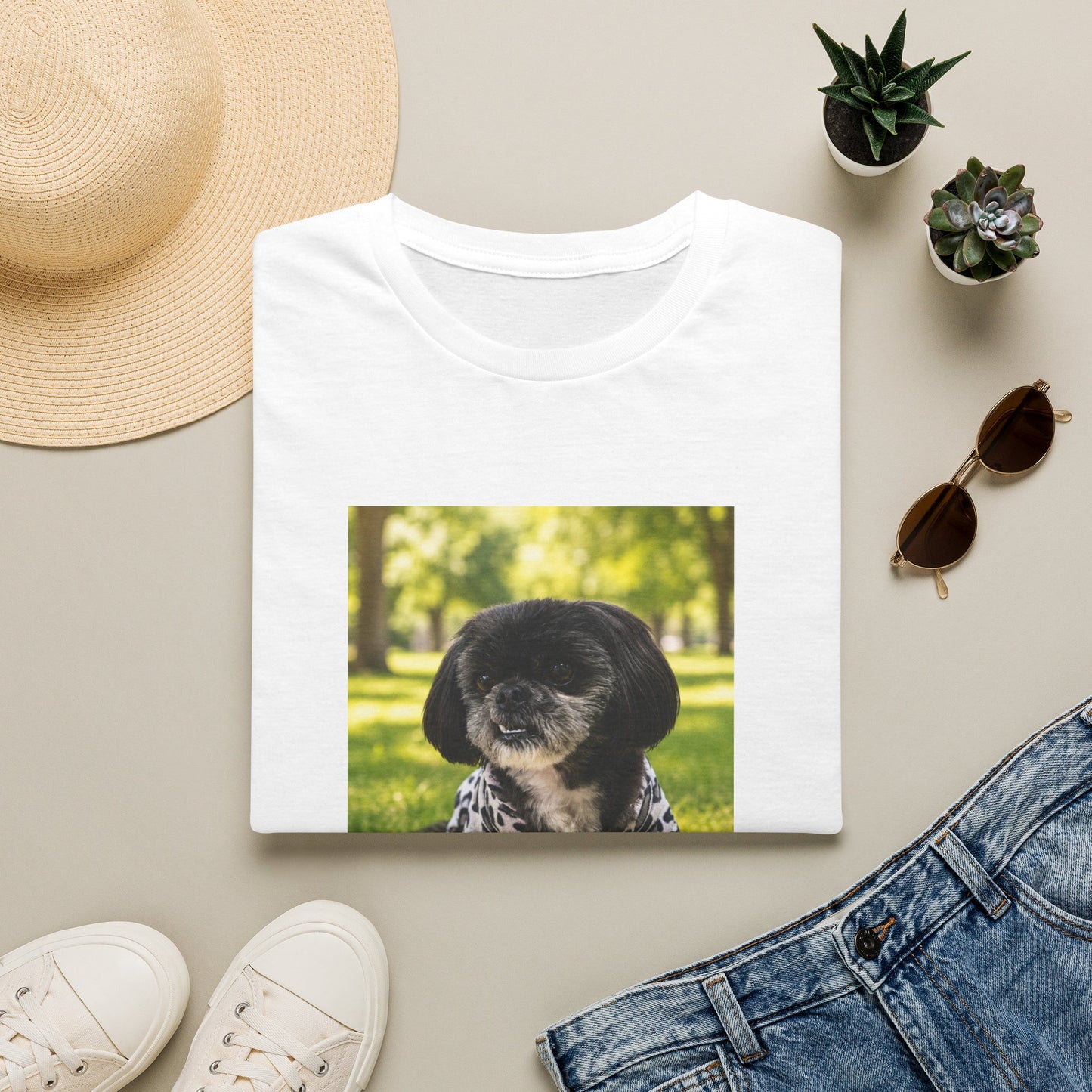 Photo Pet T-Shirt — Personalized "Nicolas" Dog Portrait Tee