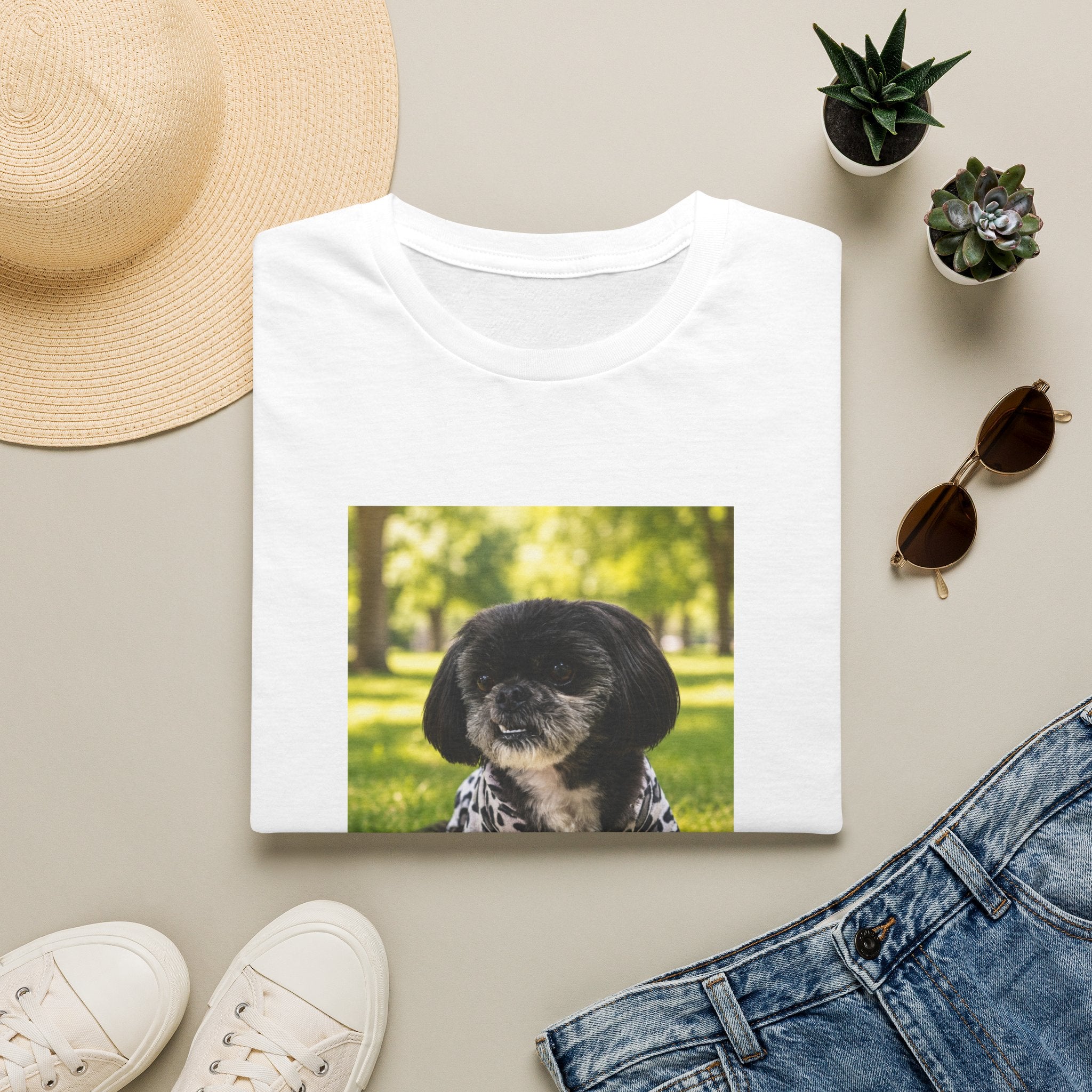 Photo Pet T-Shirt — Personalized "Nicolas" Dog Portrait Tee