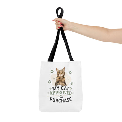 Cat-Approved Tote Bag – "My Cat Approved This Purchase" Cute Cat Shopper Tote