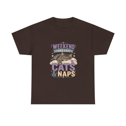 Cats & Naps Weekend Tee — Funny Cat Lovers Shirt