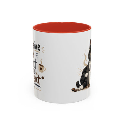 Cat Fuel Coffee Mug — Cute Black Cat Holding ‘Cat Fuel’ Cup, Funny Cat Lover Gift
