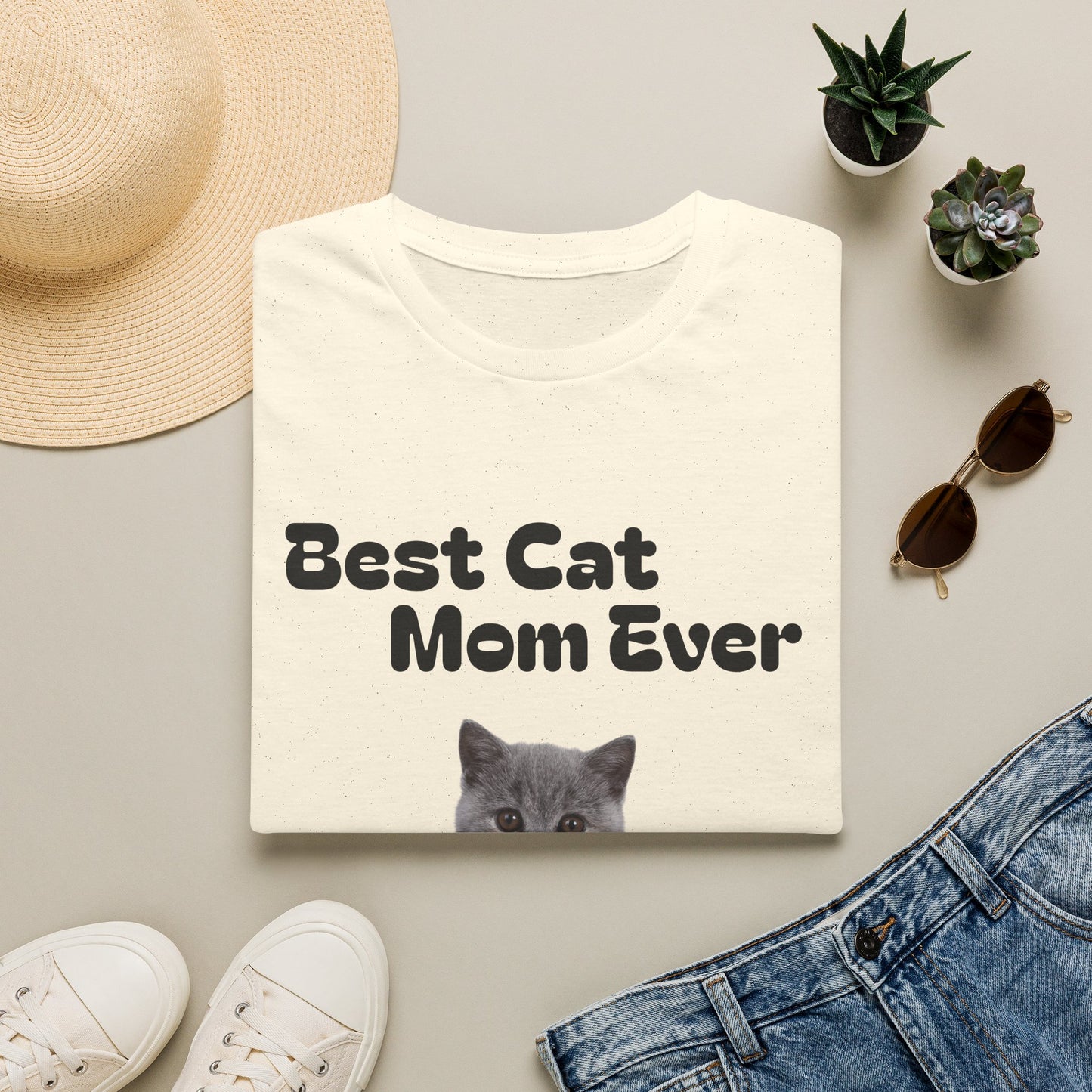 Best Cat Mom Ever T-Shirt — Cute Cat Lover Tee, Mother's Day Gift