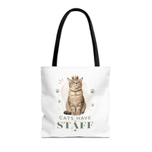 Cats Have Staff Crowned Cat Illustration Tote Bag — Funny Cat Lover Gift