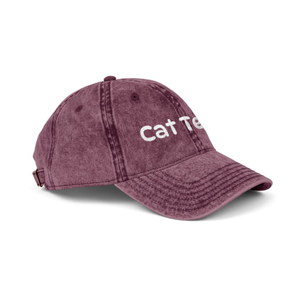 Cat Team Vintage Embroidered Cap