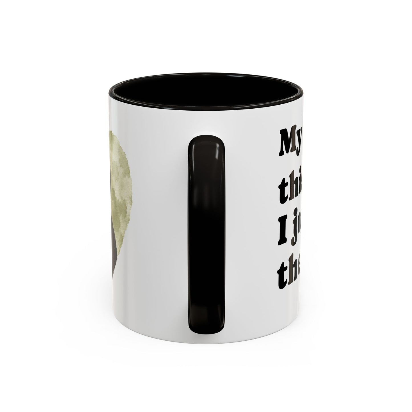 Cat Lover Coffee Mug (11oz/15oz) — Black Tuxedo Cat Heart Photo Design