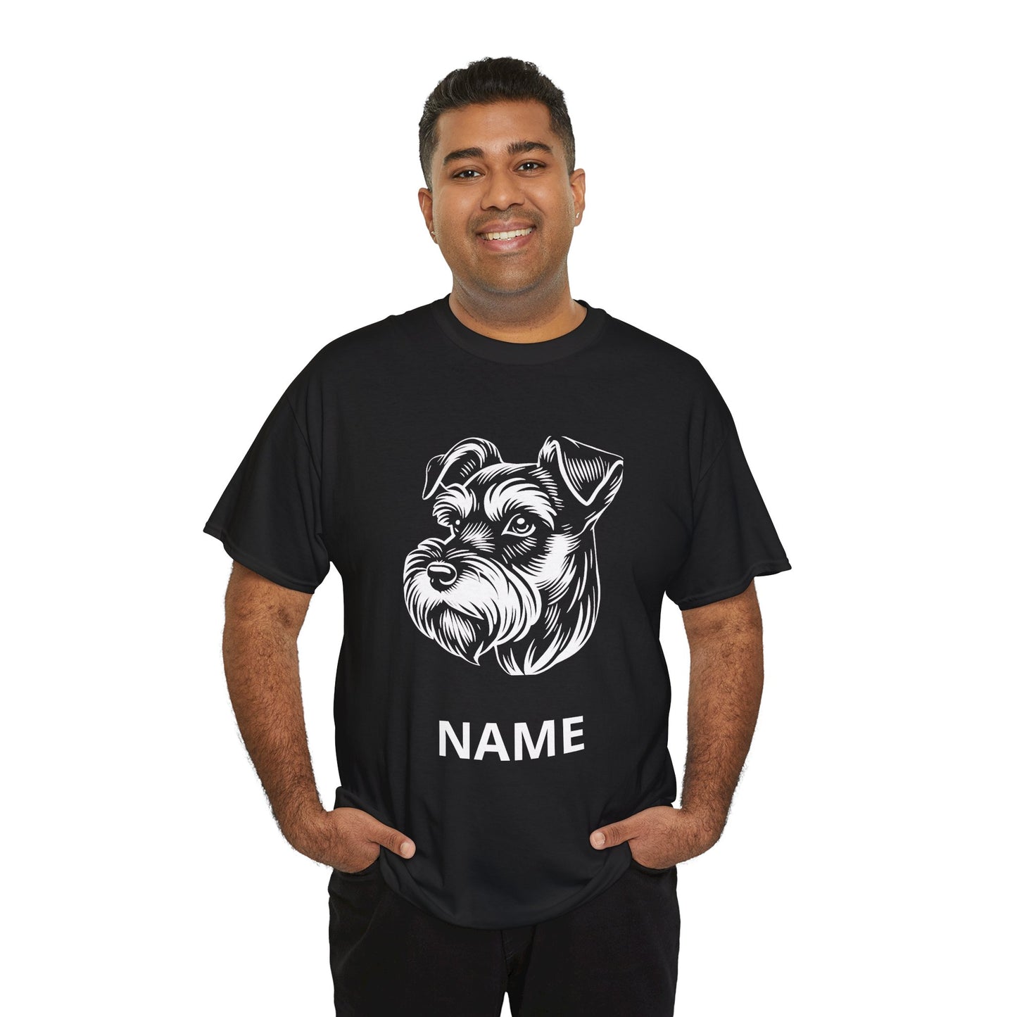 Personalized Schnauzer T‑Shirt — Custom Dog Name Tee