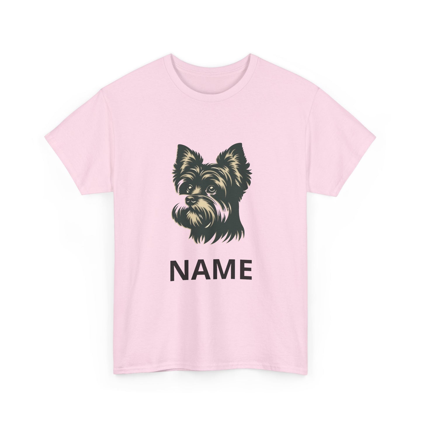 Personalized Yorkie T-Shirt — Custom Name Small Dog Portrait Tee