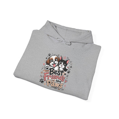 Dog Lover Hoodie - "Best Friends, Furever Pals" Cute Paw Print Design