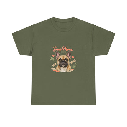 Dog Mom Club T-Shirt — Cute French Bulldog Floral Tee for Dog Lovers