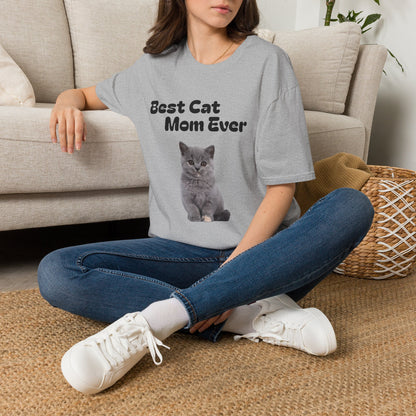 Best Cat Mom Ever T-Shirt — Cute Cat Lover Tee, Mother's Day Gift