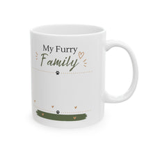 Personalized Family Ceramic Mug – “My Blurry Family” Funny Quote Coffee Cup (11oz, 15oz)