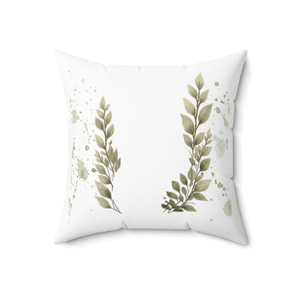 Botanical Leaf Pillow, Minimalist Nature Decor