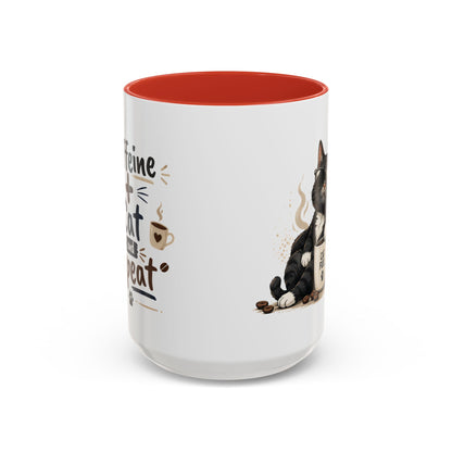 Cat Fuel Coffee Mug — Cute Black Cat Holding ‘Cat Fuel’ Cup, Funny Cat Lover Gift
