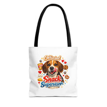 Tote Bag — "Official Snack Supervisor" Cute Dog Snack Lover Tote
