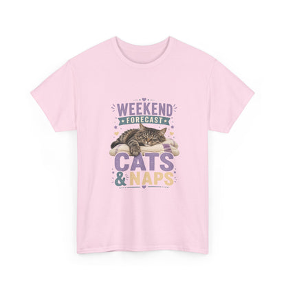 Cats & Naps Weekend Tee — Funny Cat Lovers Shirt