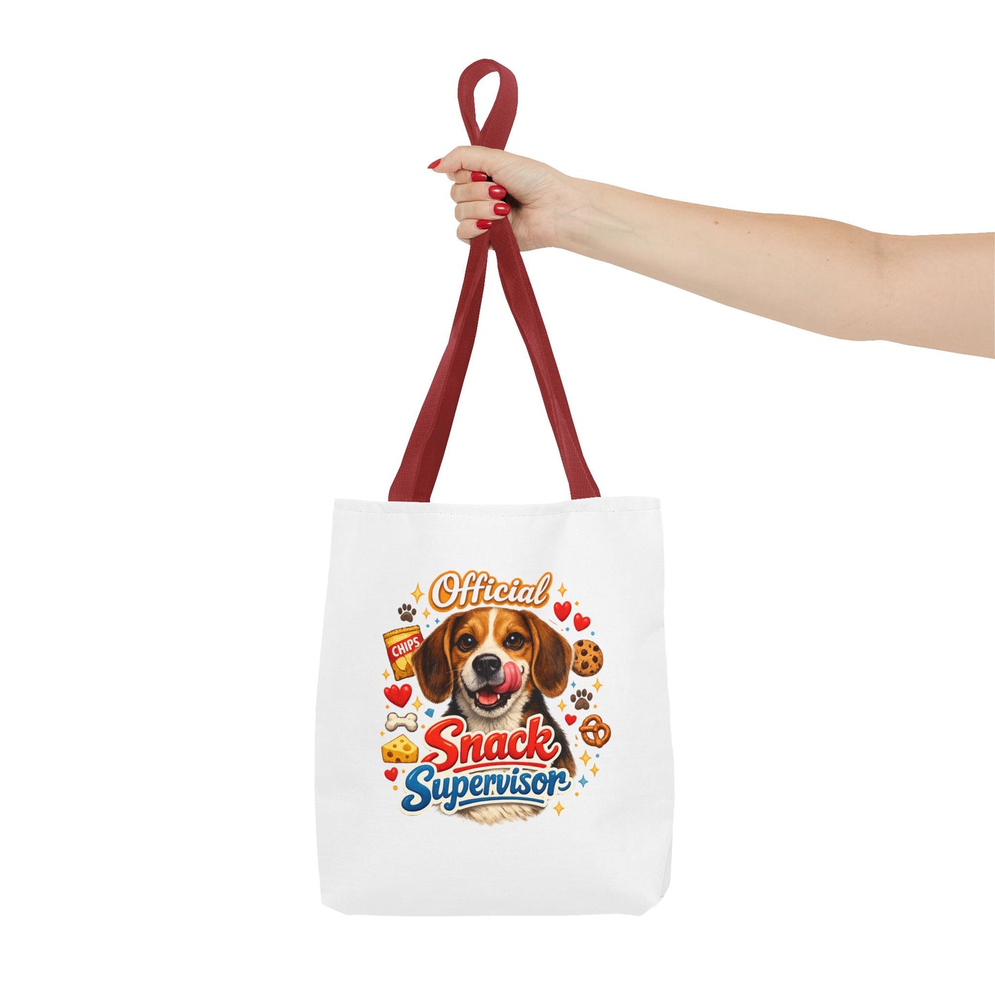 Tote Bag — "Official Snack Supervisor" Cute Dog Snack Lover Tote